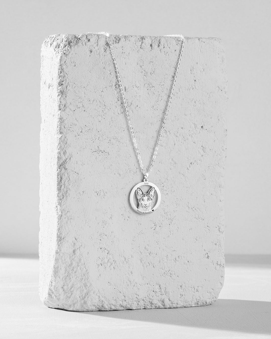 pet memorial gifts, halo cat necklace