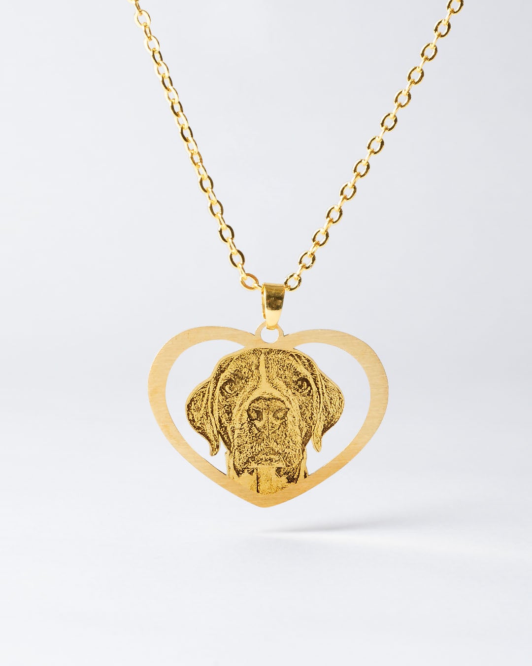 Dog memorial gifts, gold halo heart memorial necklace