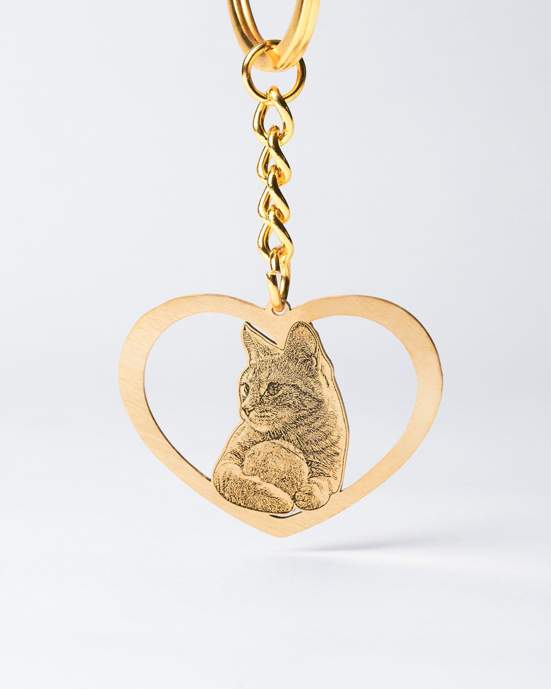 Pet Memorial Gift Halo Heart Keychain Front