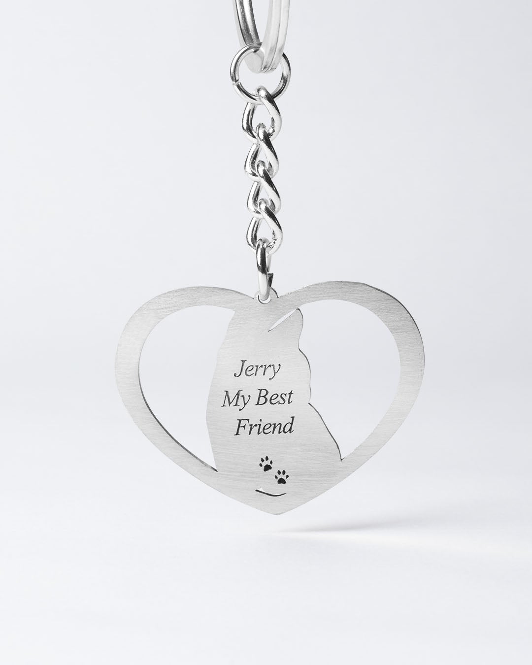 Pet Memorial Gift Halo Heart Keychain Engraving